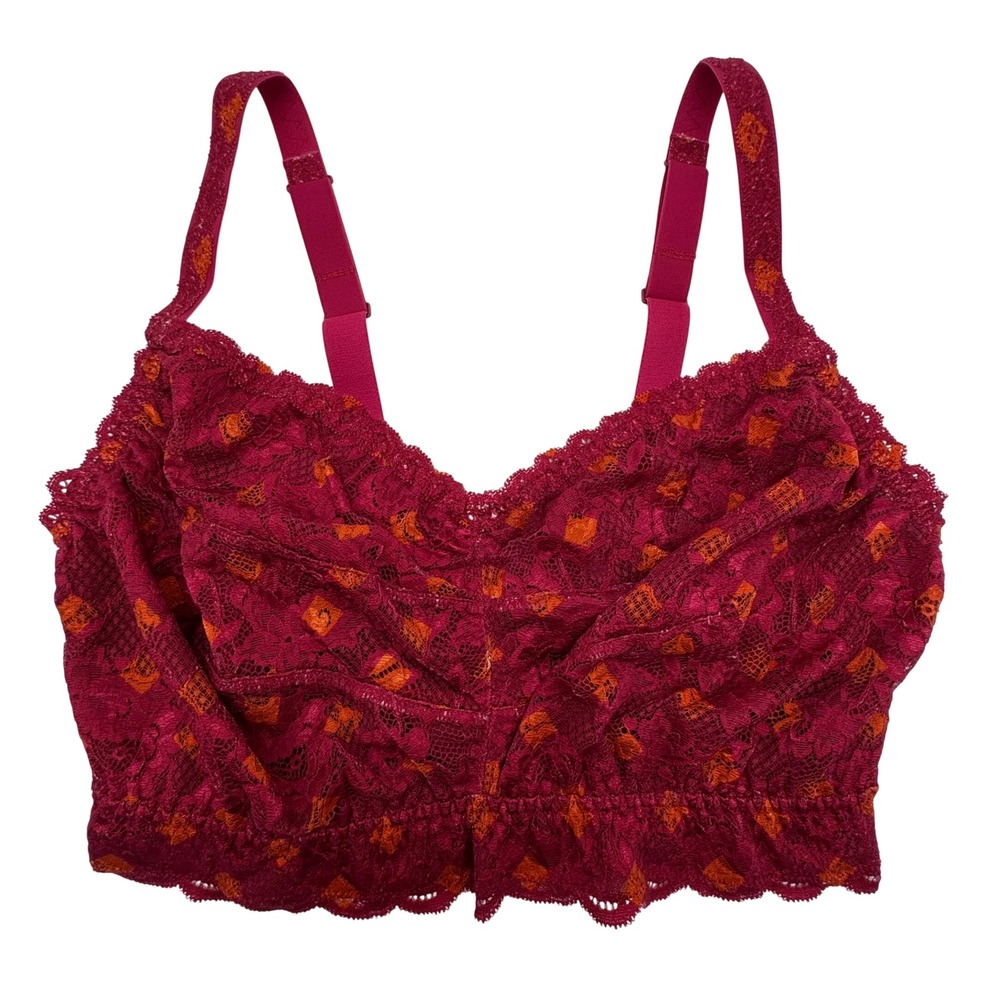 NWT Cosabella Bralette NSN Ultra Curvy Sweetie Lace Women Small Diamond Deep Red